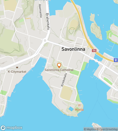 Map of scavenger hunt walking tour for Castle in the Finn&colon; Savonlinna Shenani-Hunt