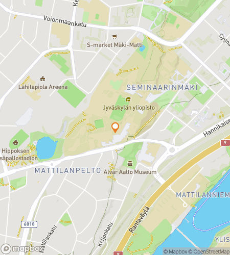 Mapa pešej prehliadky scavenger hunt pre Modern Lines & Nordic Legends: Tales of Jyväskylä