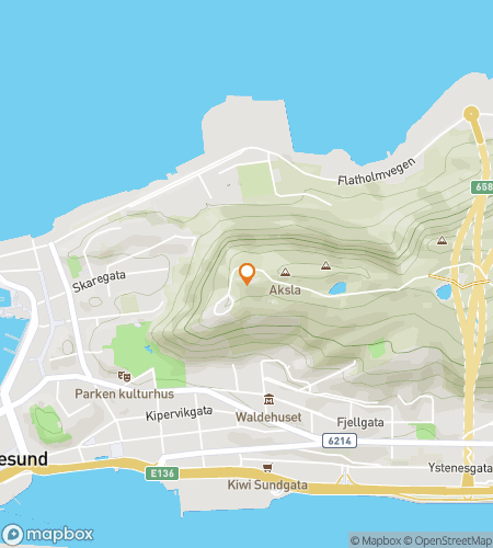 Map of scavenger hunt walking tour for Art Nouveau by the Sea: The Ålesund Quest