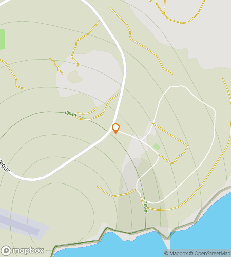 Mapa pěší prohlídky s honbou za pokladem po ostrově Ohně a peří Heimaey