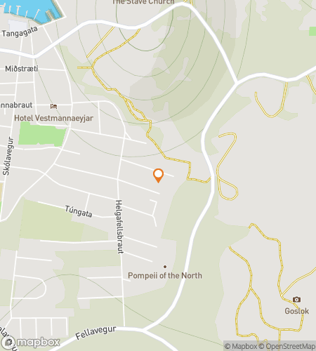 Mappa del tour a piedi con caccia al tesoro per Heimaey Isola di Fuoco e Piume