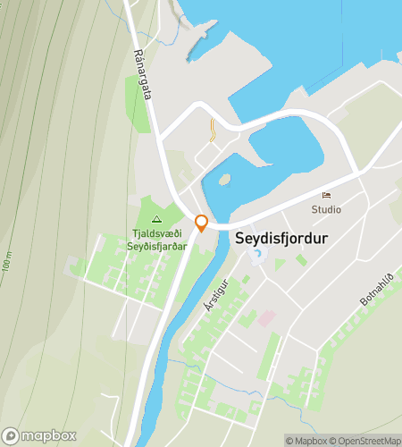 Map of scavenger hunt walking tour for Fjord the Win: The Colorful Seyðisfjörður Chase