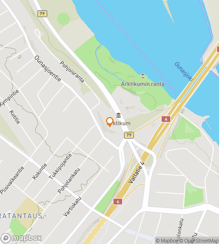 Karta över skattjaktens promenadtur för The Arctic Adventure: Discover Rovaniemi