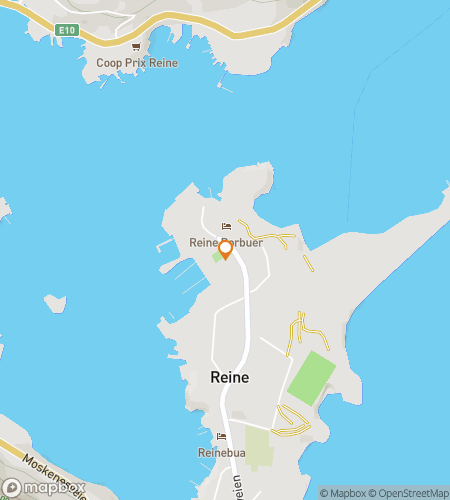 Map of scavenger hunt walking tour for Reine Scavenger Hunt