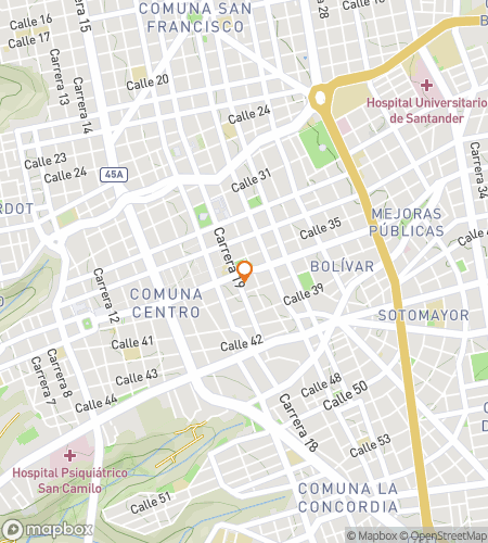 Map of scavenger hunt walking tour for Whispers of Santander: Discovering Bucaramanga