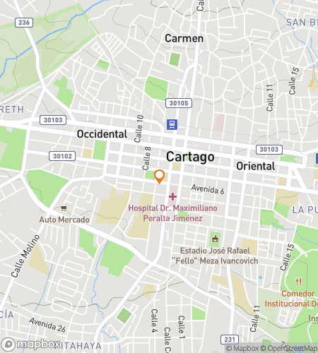 Map of scavenger hunt walking tour for Basilicas, Bridges & Hidden Corners of Cartago