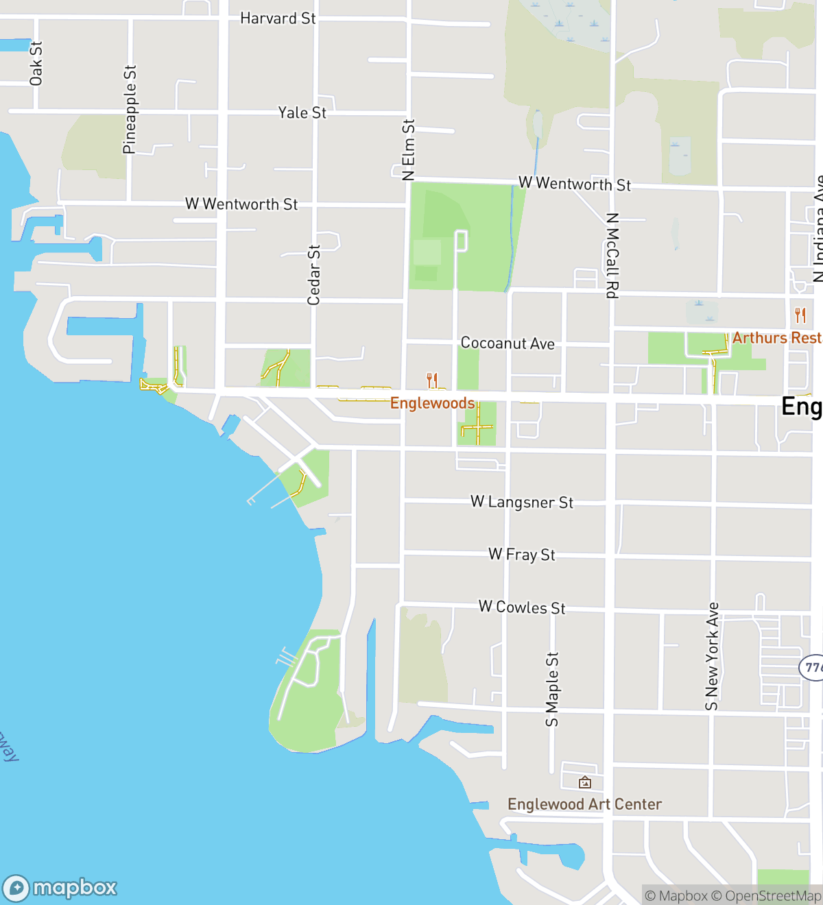 Englewood hunt map with 7 numbered stops