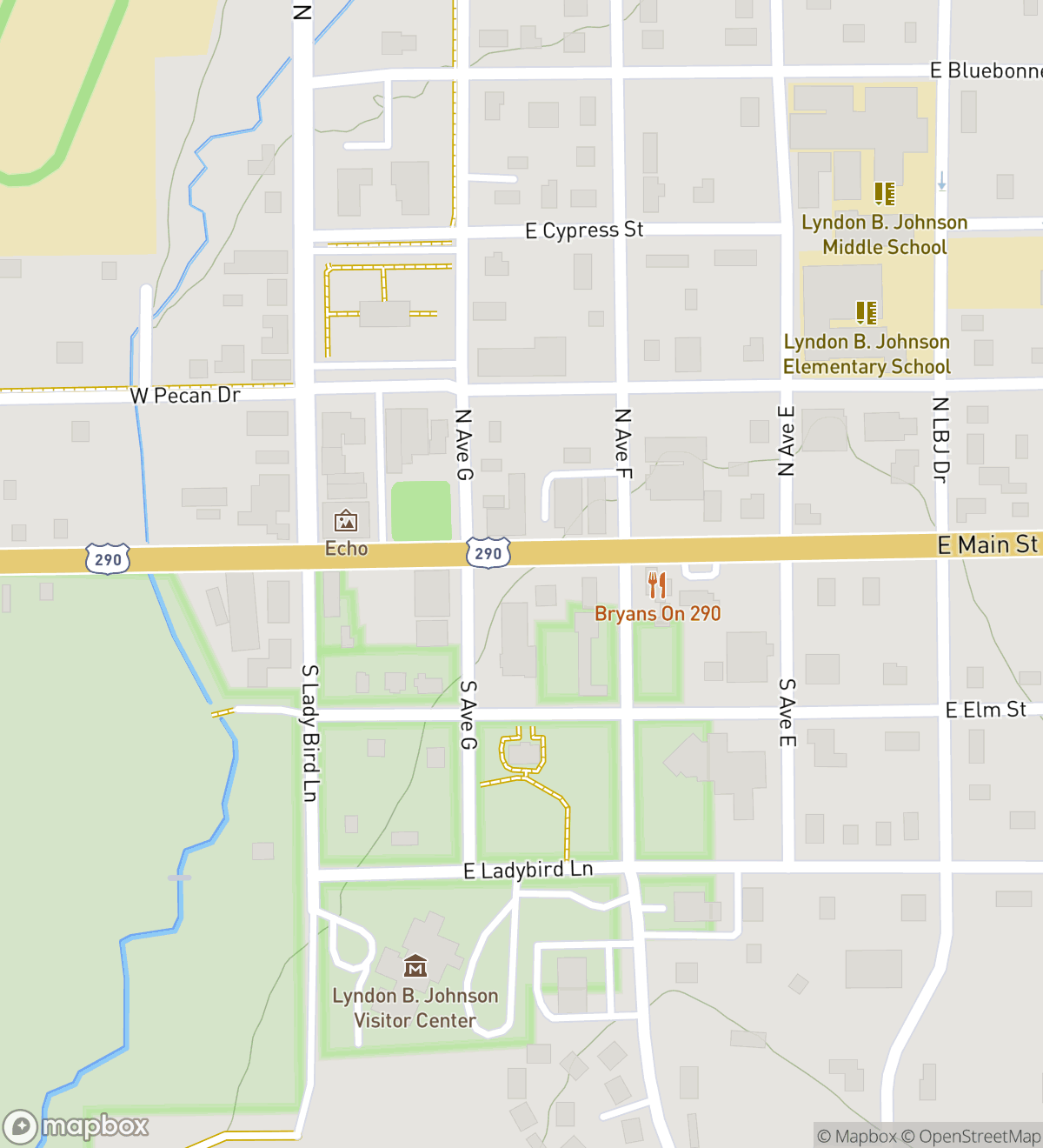 Johnson City hunt map with 7 numbered stops