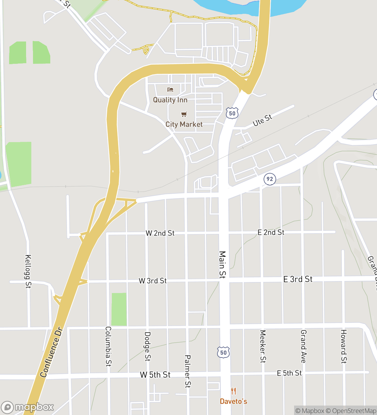 Map of 10 numbered scavenger hunt stops in Delta