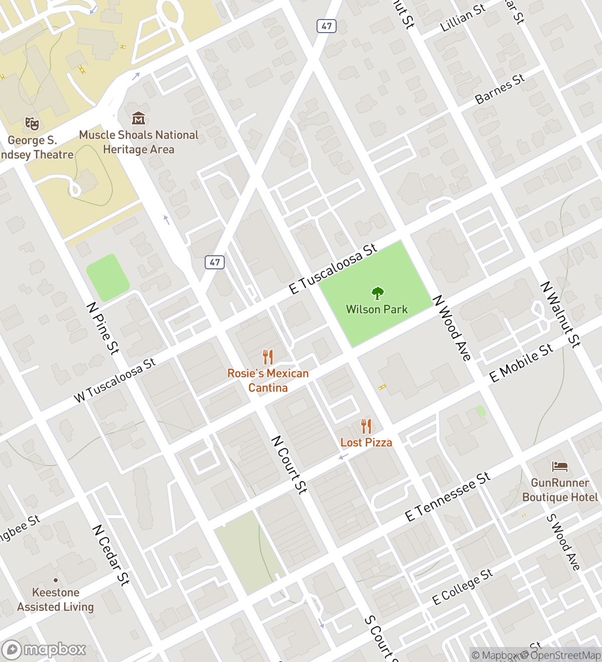 Florence hunt map with 6 numbered stops