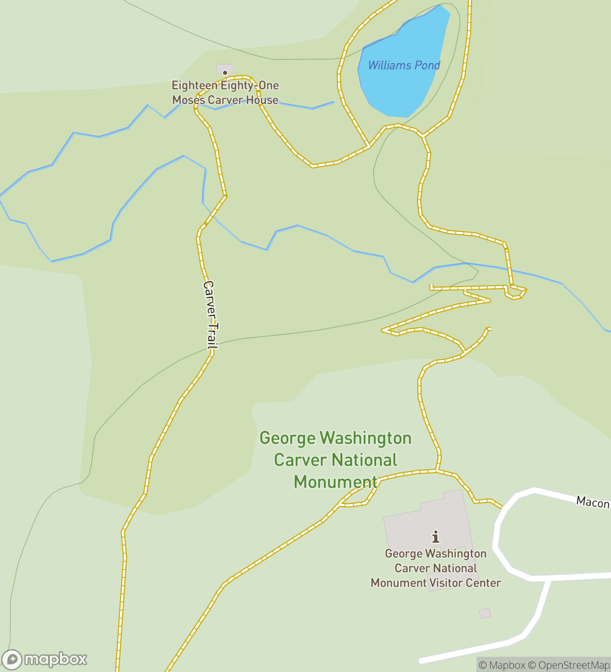 Diamond hunt map with 7 numbered stops