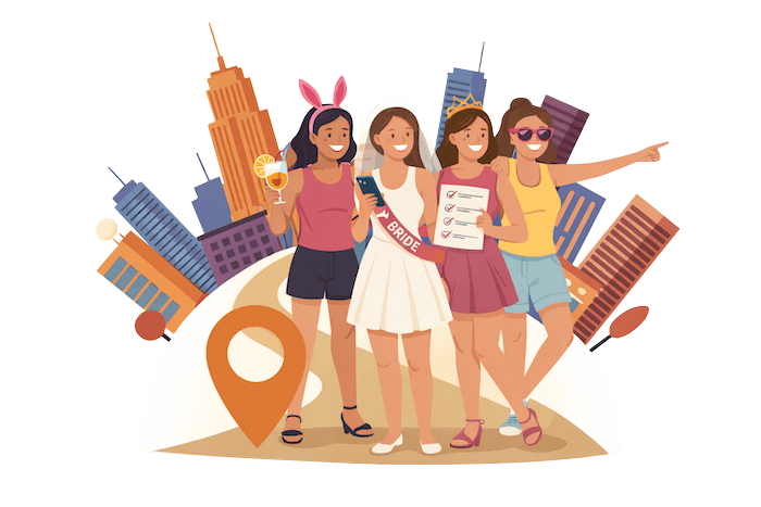 Bachelorette party scavenger hunt