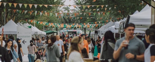 Let’s Roam marketing event showcasing team building and adventure activities