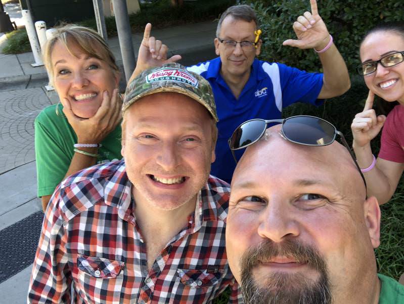 Krispy Kreme enjoying fun team building games