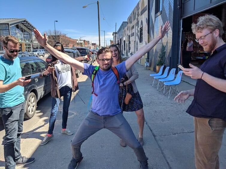 Prospective students exploring a campus