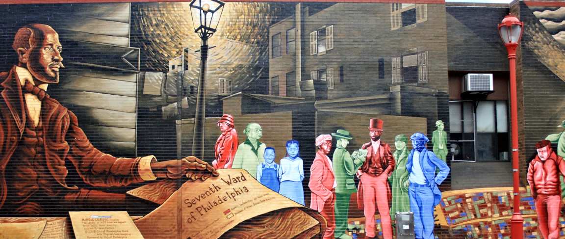 Friends exploring a colorful street art walk