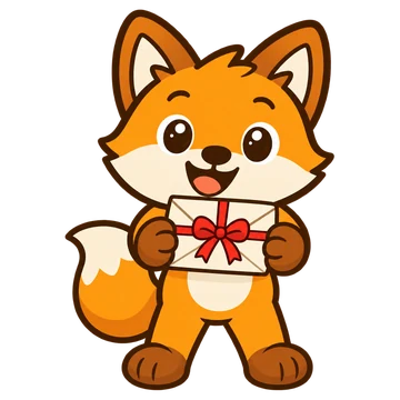 Foxtrot handing over a gift envelope